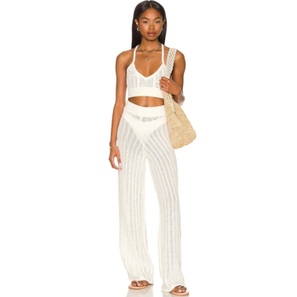Tularosa Maeve Knit Pant in Ivory White NWT Size Small